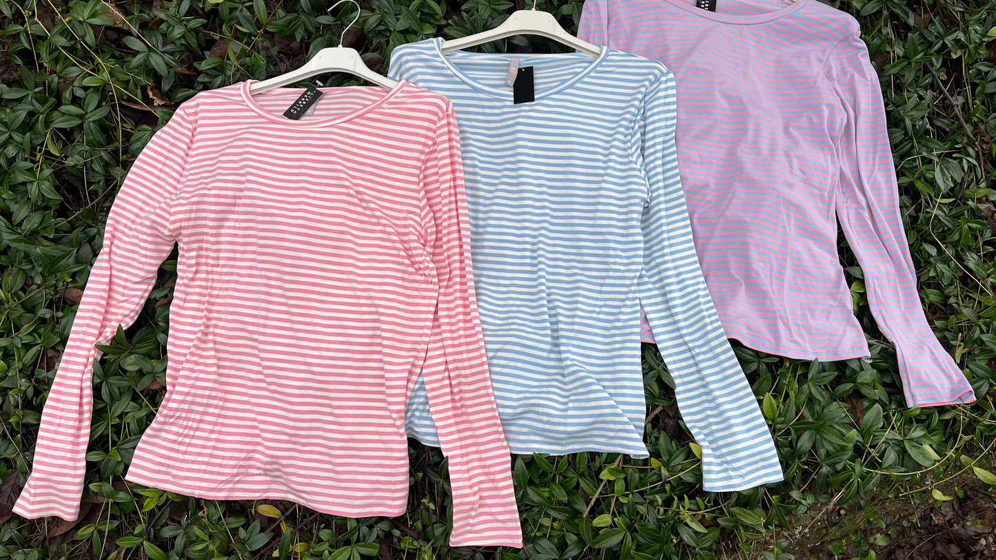 T-shirt m. strib
