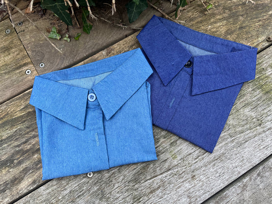 Snydekrave mørk denim