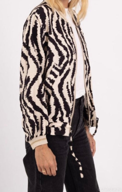 Jakke/Bomber m. zebra print