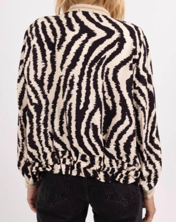 Jakke/Bomber m. zebra print