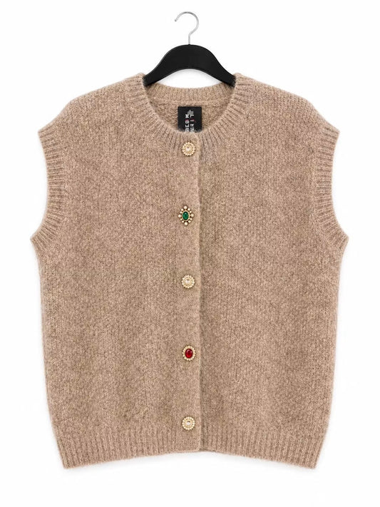Vest m. sim knapper