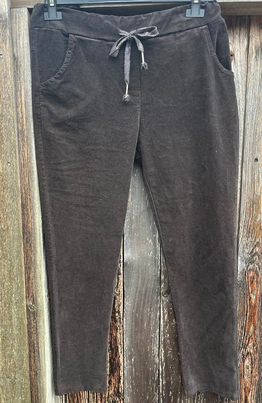 Buks i fløjl m. bindebånd