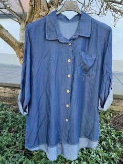 Skjorte i denim look
