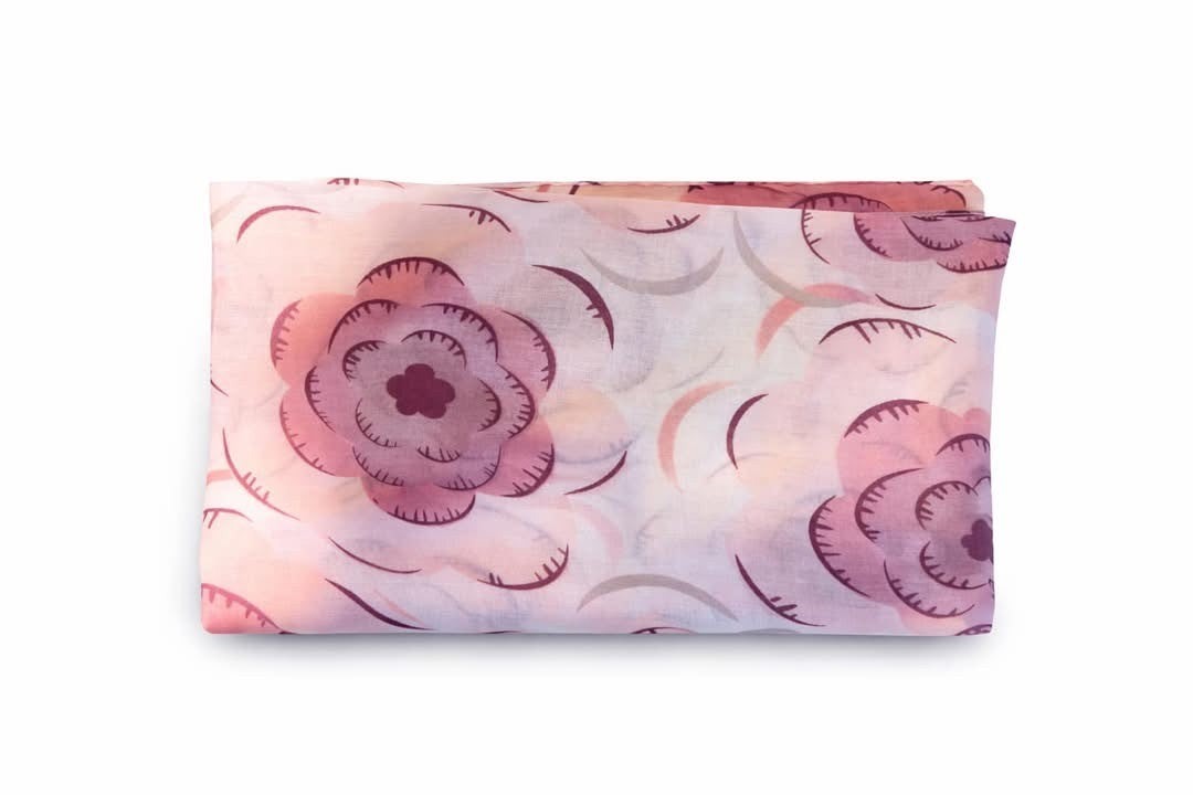 Tørklæde m. blomster