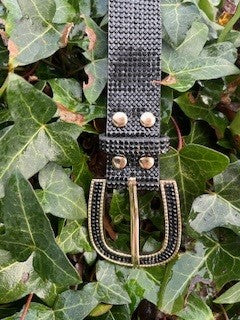 Bælte m. glimmer sten