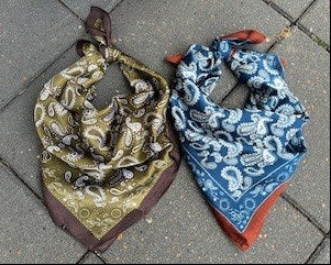 Tørklæde m. paisley 70 x 70 cm