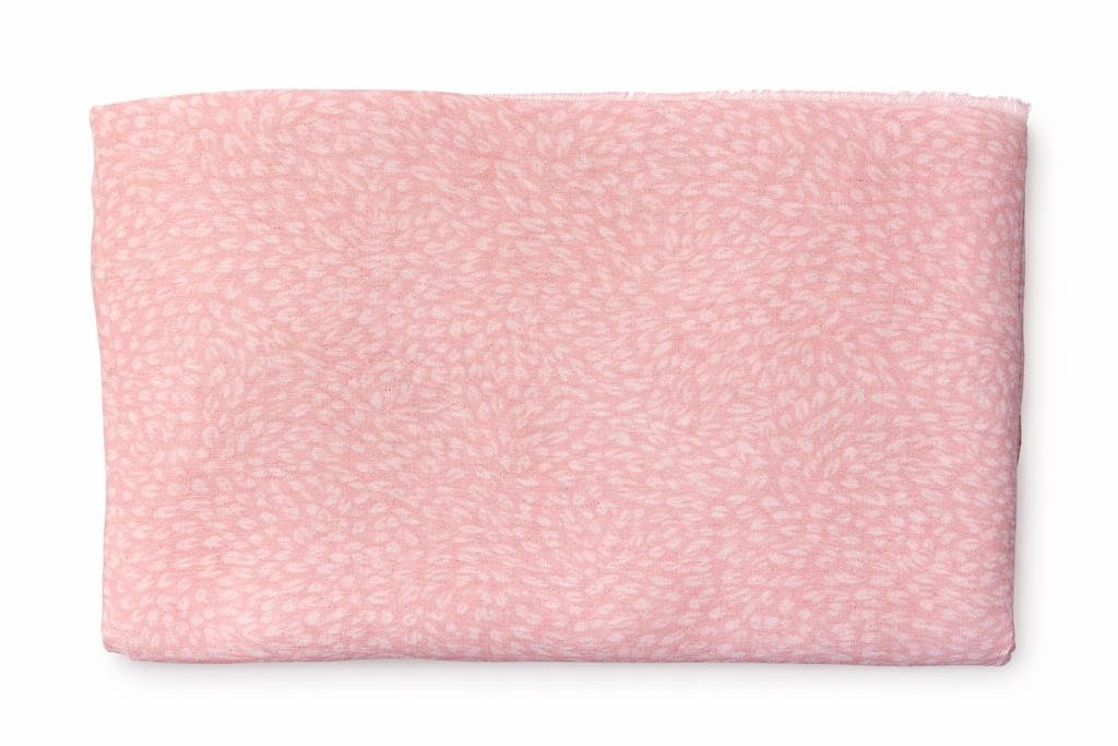 Tørklæde m. små blade og guld