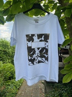 T-shirt m. guld print