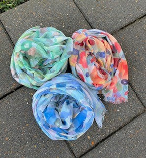 Tørklæde m. blomster