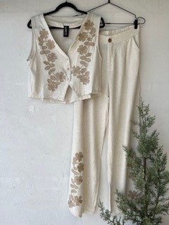 Vest m. broderi