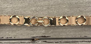 Bælte, elastik m. guld ringe