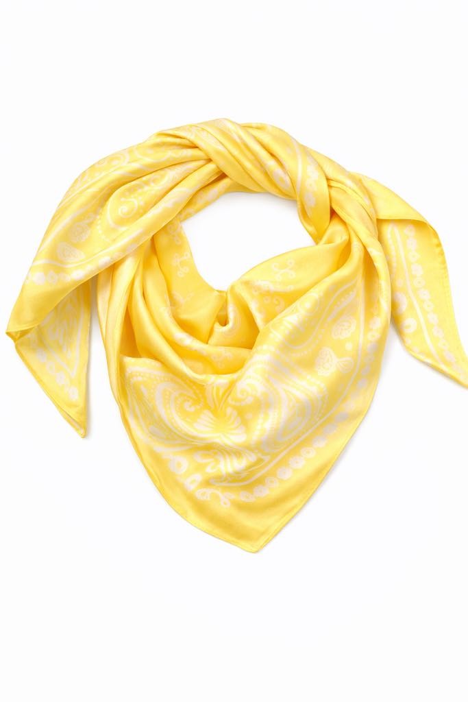 Tørklæde m. paisley - 70 x 70 cm