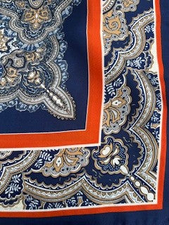 Tørklæde m. paisley - 70 x 70 cm