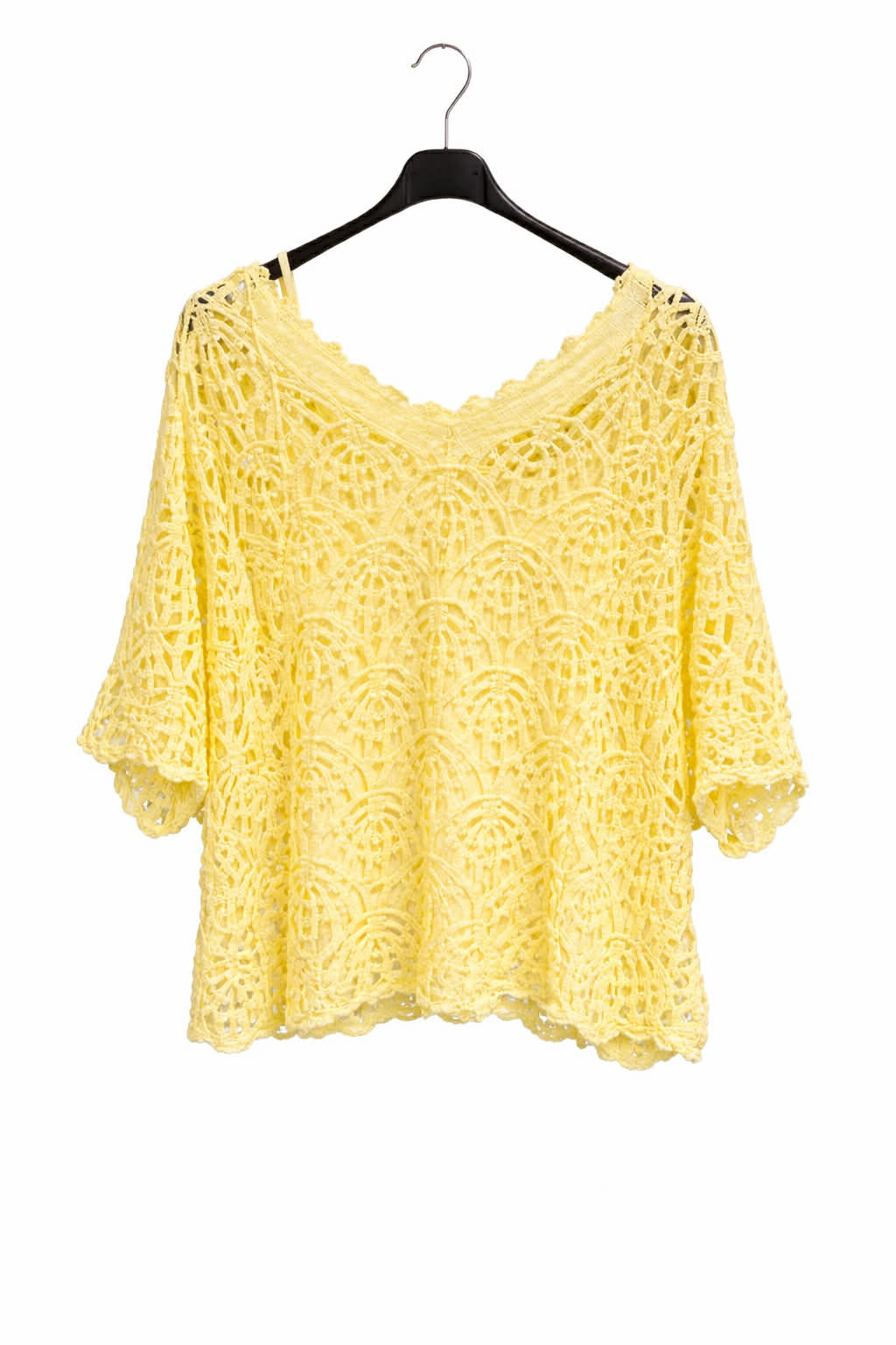 Strik bluse m. top