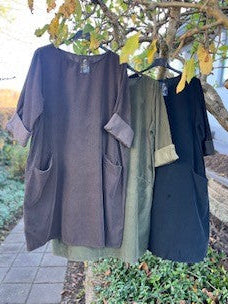 Tunika i fløjl m. lommer