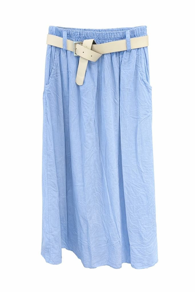 Nederdel, baby fløjl m. bælte