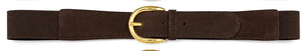 Bælte, elastik m. guld spænde