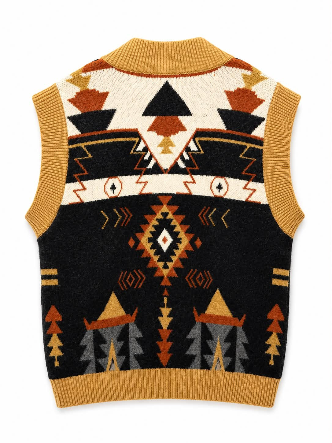 Vest, strik m. mønster