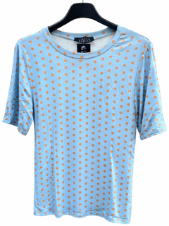 T-shirt m. prikker og kort ærme