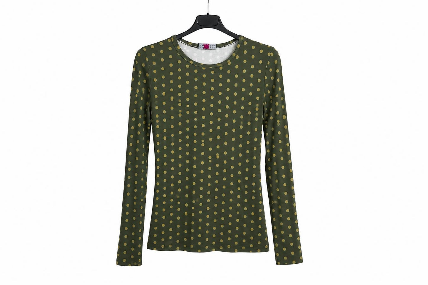 T-shirt m. prikker, camo ell. leo