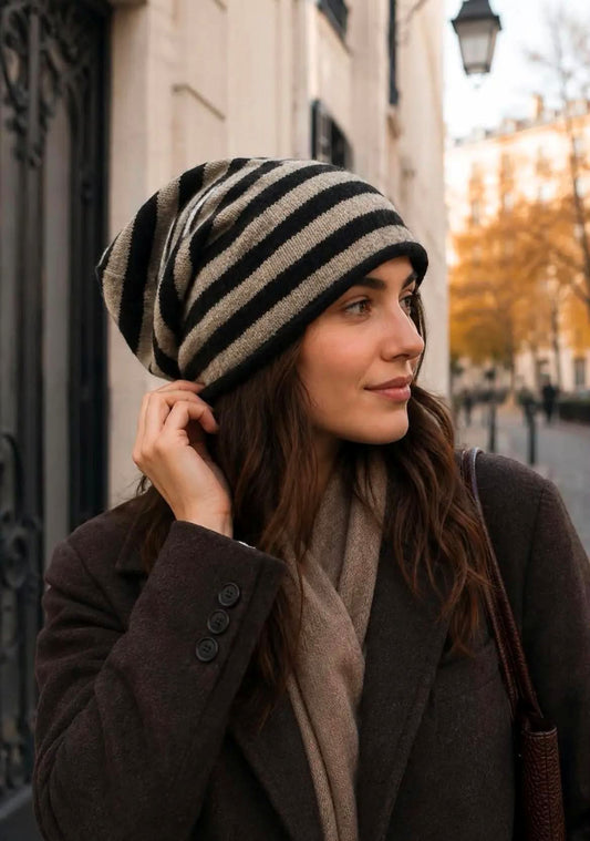 Hat, strik m. strib