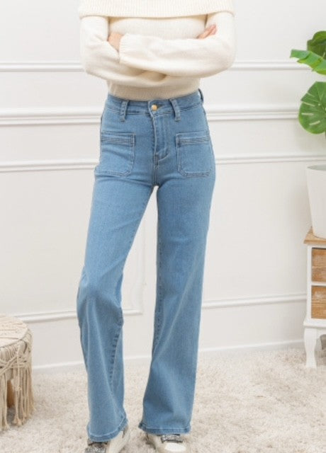 Jeans m. lige ben