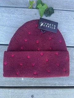 Hat, strik m. hjerter