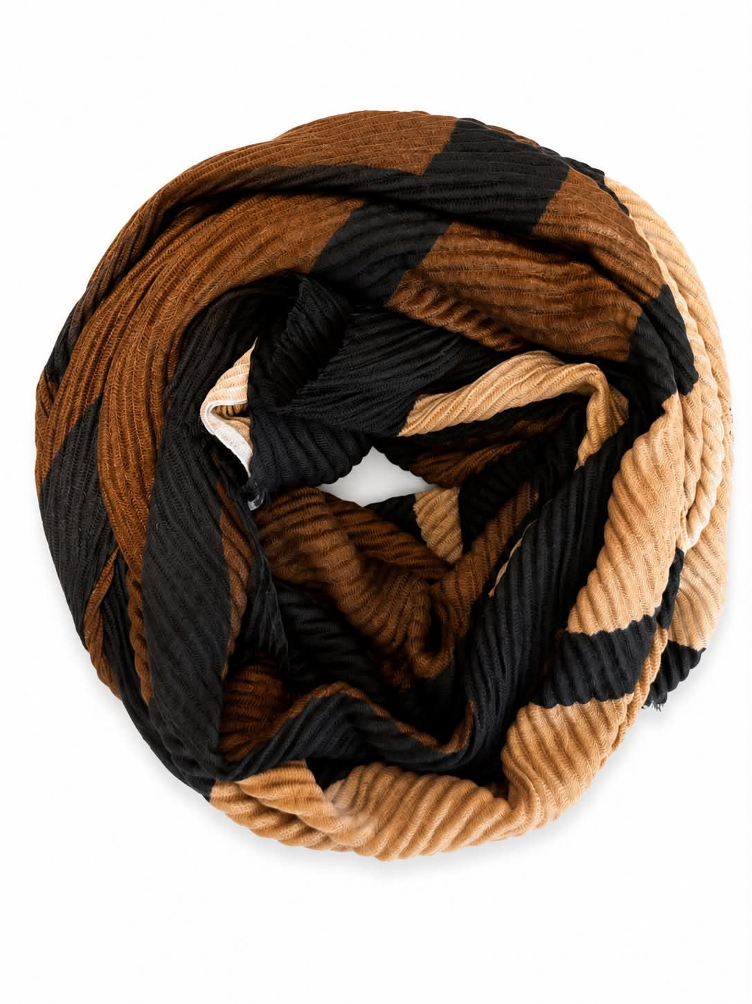 Tørklæde m. mønster og krep look