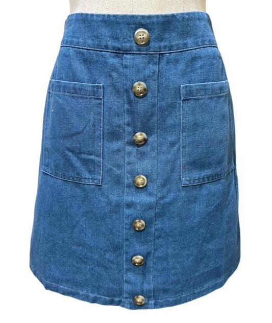 Nederdel kort, denim
