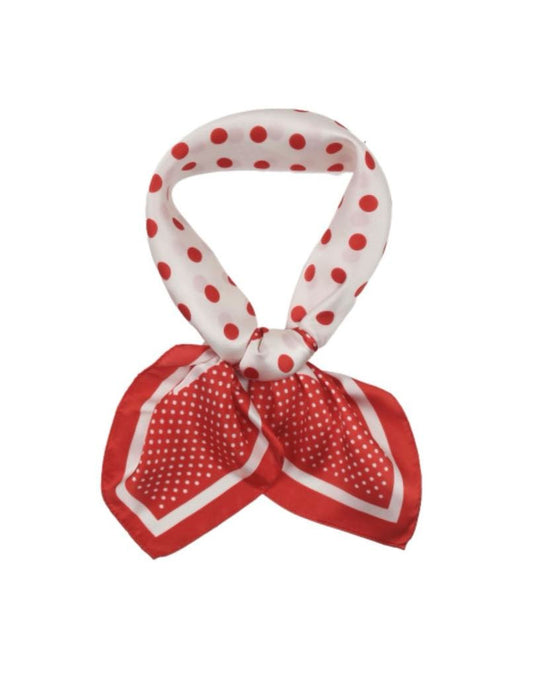 Tørklæde m. prikker - 70 x 70 cm