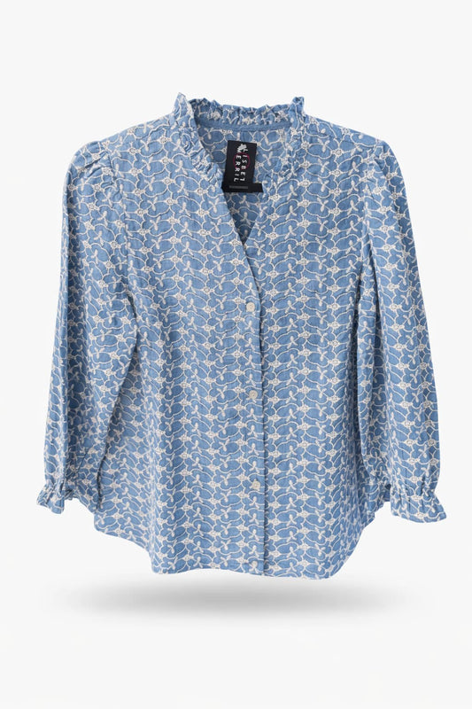 Skjorte m. mønster/sygninger