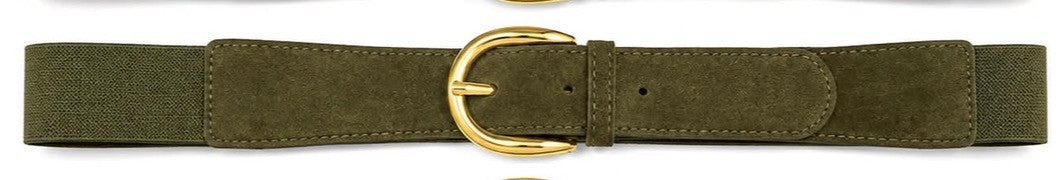 Bælte, elastik m. guld spænde