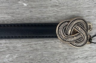 Bælte, smalt m. guld spænde/ justerbar