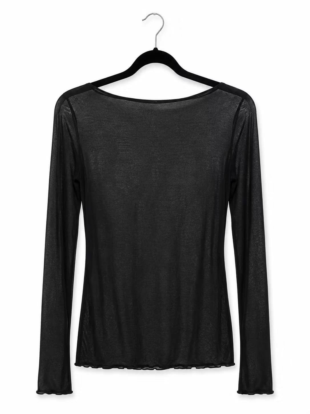 T-shirt m. lang ærme - Cashmere