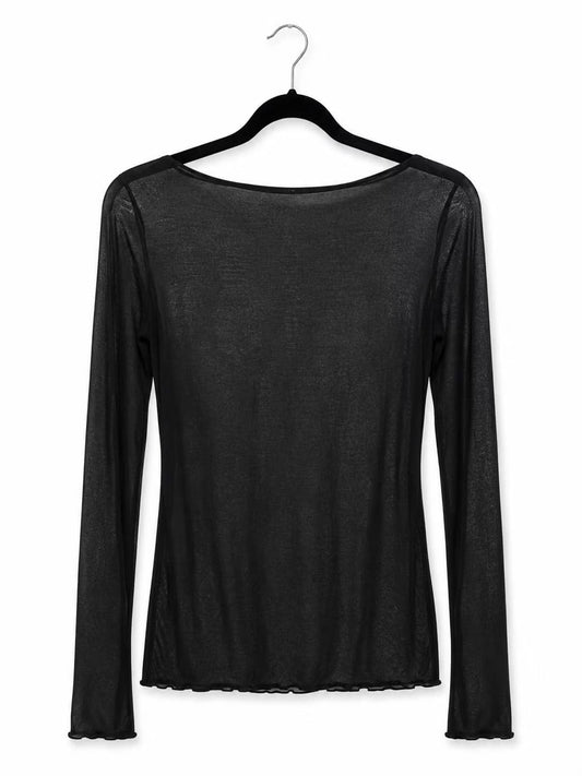 T-shirt m. lang ærme - Cashmere
