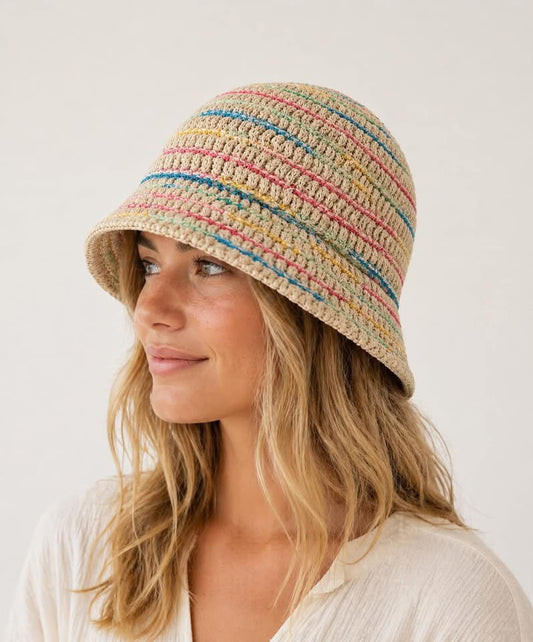 Hat m. multi strib