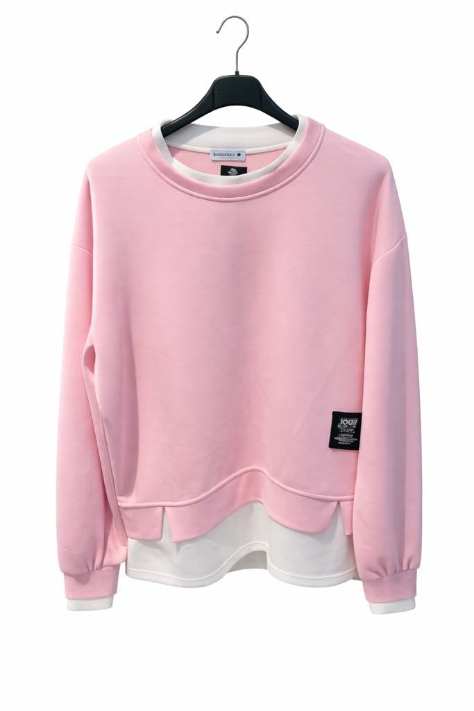 Sweatshirt m. t-shirt kant