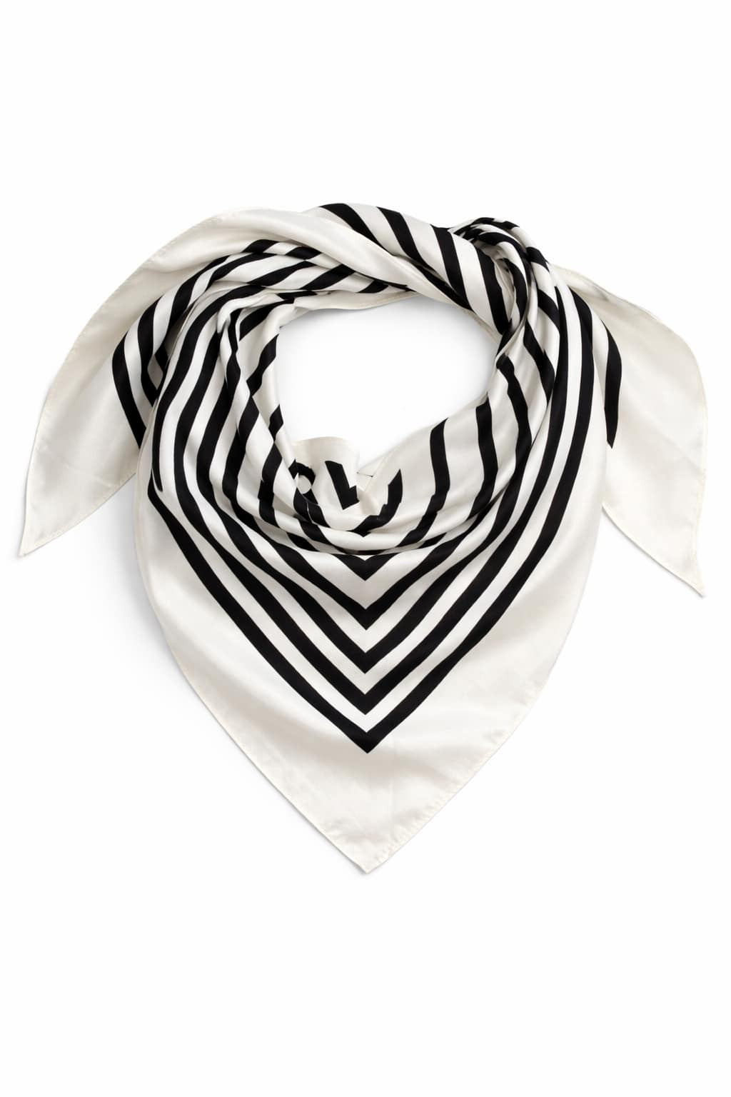 Tørklæde m. strib - 70 x 70 cm