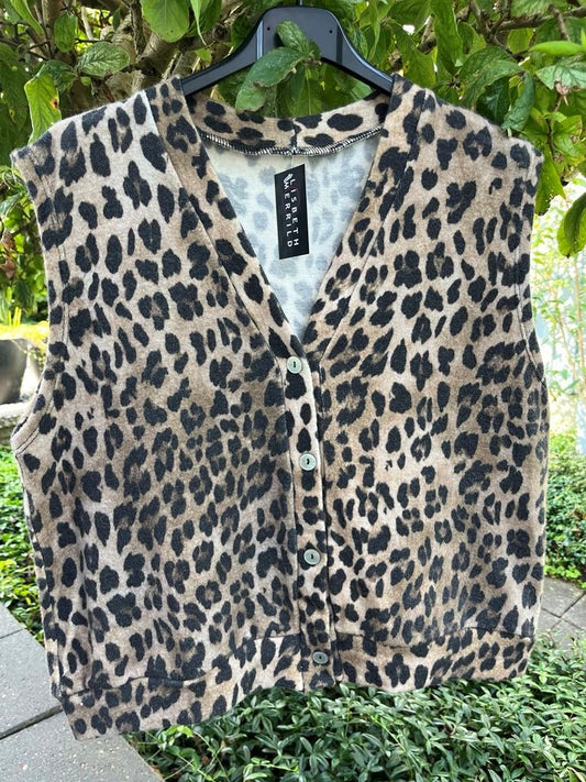 Vest m. leo print
